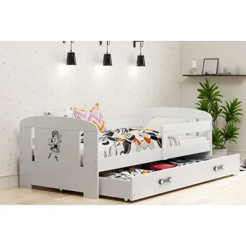 Postel ImportWorld Dětská postel Klepino 1 80x160, s úložným prostorem - 1 osoba - Bílá, Baletka