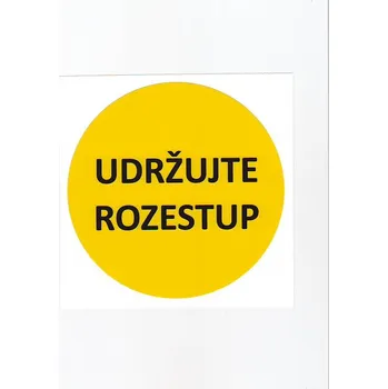 Podlahová samolepka Udržujte rozestup