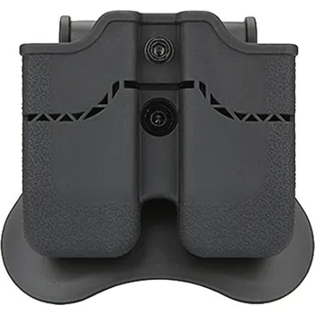 Airsoft Amomax Opaskové polymerové pouzdro pro dva zásobníky 1911 - černé