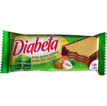 Cukrovinka Diabeta oplatka polomáčená oříšková 32g