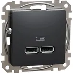 Sedna Design zásuvka nabíjecí USB 2-násobná (A+A) 2,1A antracit
