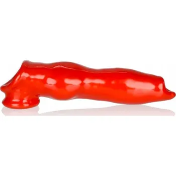 Návlek na penis Psí návlek na penis Oxballs Fido červený, návlek na penis ve tvaru psího penisu 22 x 3,5–6,5 cm