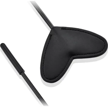 BIČÍK PLÁCAČKA S KOŽENÝM SRDÍČKEM PRO PŘÍZNIVCE SM A BDSM - 77567543