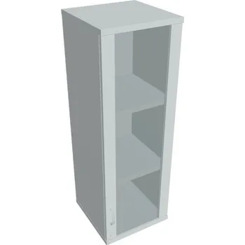 Kancelářský vozík HOBIS kancelářská policová skříň horní - SZ 3 40 02 P H, zámek Huwill, šedá + doprava zdarma