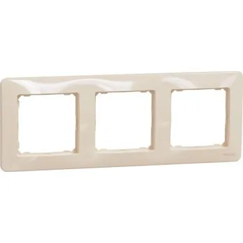vypínač a zásuvka Sedna Design rámeček 3-násobný béžová