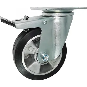 Příslušenství k zahradní technice Pryžové kolo 125 mm otočná vidlice s deskou