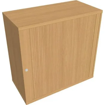 Kancelářský vozík HOBIS kancelářská policová skříň - SZ 2 80 03 P, zámek Huwill, roleta pravá, buk + doprava zdarma