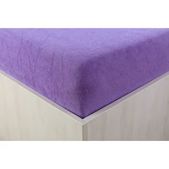 Prostěradlo Teptex Prostěradlo froté fialové 90, 140, 160, 180 x 200 cm - Prostěradlo froté fialové 90x200 cm