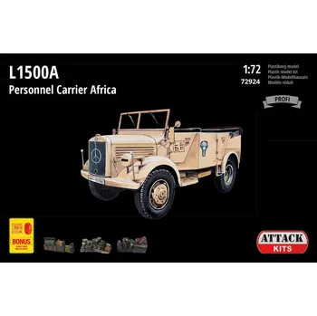 Plastikový model Attack Hobby Kits 1/72 L1500A Personnel Carrier Africa (w/resin&PE)