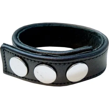 Mister B Cockstrap Plain, černý nastavitelný pásek na penis a varlata