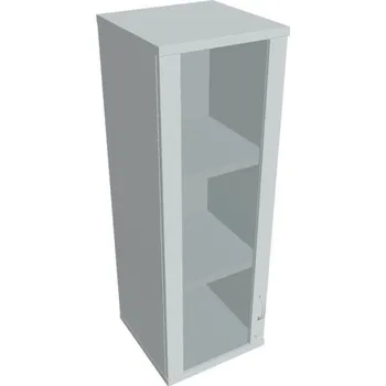 Kancelářský vozík HOBIS kancelářská policová skříň horní - SZ 3 40 02 L H, zámek Huwill, šedá + doprava zdarma