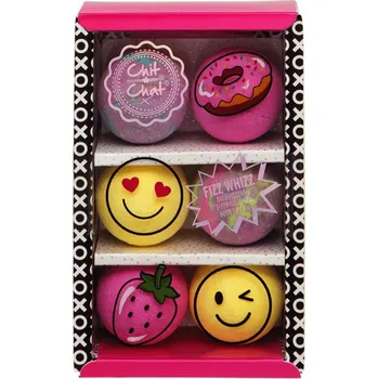 Koupelová pěna Chit Chat Fizz Whizz sada šumivých bomb do koupele 6 ks