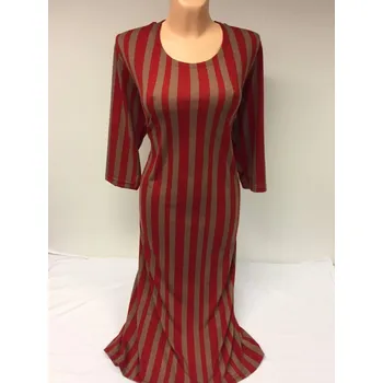 Dámské šaty Domácí červené šaty 3 varianty FIKA, Barva Jako na obrázku 2, Velikost XXL 48, Materiál 65% bavlna 35%polyester