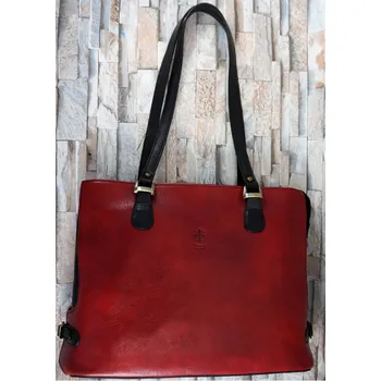 Kabelka Vere Pelle ITALSKÁ KOŽENÁ KABELKA Venicie vínovo černá Barva: Červeno černá