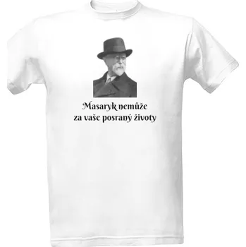 Pánské tričko Tričko s potiskem Masaryk 1 - Světlé triko pánské
