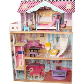 Dřevěná hračka DŘEVĚNÝ DOMEČEK pro panenky typu Barbie
