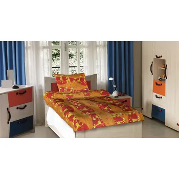 Povlečení Smolka Povlečení Žirafy oranžové bavlna 140x200 70x90