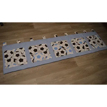 Dekorace do dětského pokoje Šatoli.cz Fotbalový kapsář na zeď 198x50 cm - světle modrá Fotbal