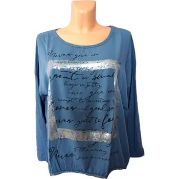 Dámská halenka Halenka s dlouhým rukávem Barva: Modrá, Velikost: Univerzální