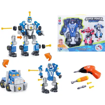 Alltoys Šroubovací robot s s vrtačkou se světlem modrý Robot Alltoys Šroubovací robot s s vrtačkou se světlem modrý