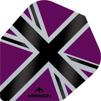 Příslušenství pro šipky Mission Letky Alliance-X Union Jack No6 - Purple / Black F3123
