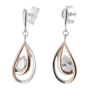 Náušnice Dámské stříbrné náušnice se zirkony SVLE0439XH8BK00