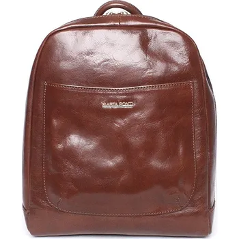 Kabelka Dámský luxusní tmavěhnědý střední batoh Marta Ponti s obsahem cca. 7l