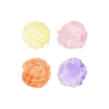 Hračka pro kočku Flamingo hračka pro kočku míček plyšový 4 cm růžová