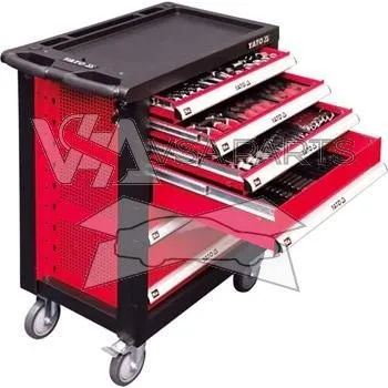 YATO Skříňka dílenská pojízdná s nářadím, 6 zásuvek, 177 ks