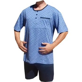 Pánské pyžamo xcena Bavlněné pyžamo pánské krátká nohavice Velikost: XXXXXL