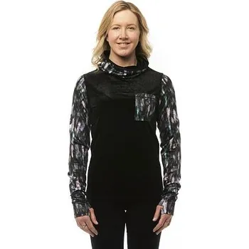 Pánská mikina Mikina Rojo WOMENS VELVET FUNNEL ZIP True Black velikost M/12