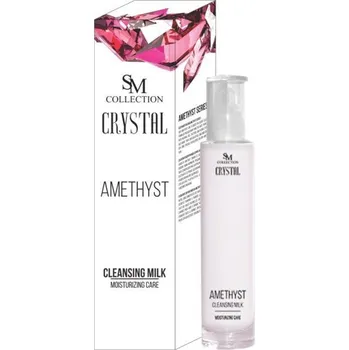 Pleťový krém SM Collection Přírodní čistící pleťové mléko na oči, tvář a rty - ametyst hydratační 100 ml