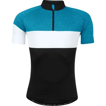 cyklistický dres Force dres VIEW, černo-modro-bílý