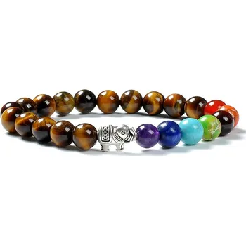 Náramek Náramek čakrový z tygřího oka a přírodních kamenů, slon