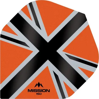 Příslušenství pro šipky Mission Letky Alliance-X Union Jack - 150 - Orange / Black F3138