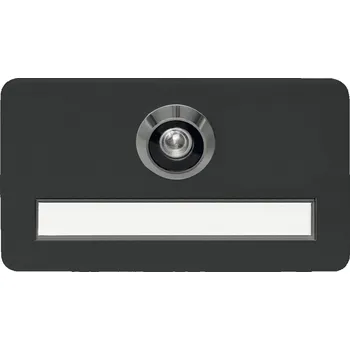 Dveřní kukátko Jmenovka s dveřním kukátkem, záběr 200°, 29-49 mm, černá, protipožární | Dveře a dveřní příslušenství Dveřní kukátka Dveřní jmenovky