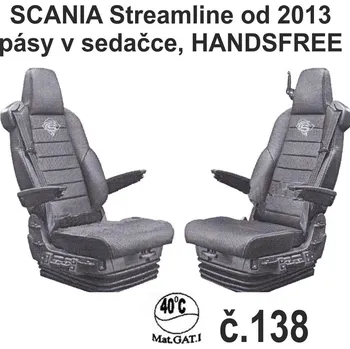 Potah sedadla autopotahy SCANIA od 2013 i od 2017 – č. 138 - Šedá