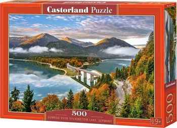 Puzzle Castorland Východ nad jezerem Sylvenstein 500 dílků