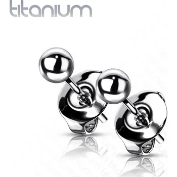 Náušnice Titanové náušnice kuličky 4 mm