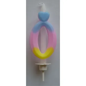 Svíčka Svíčka duhová - číslice 0