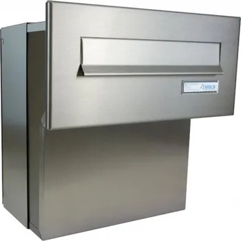 Poštovní schránka 1x poštovní schránka F-041 k zazdění do sloupku + čelní deska se jmenovkou ČD-1 - KOMPLETNÍ NEREZ