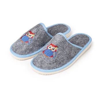 Dámské pantofle Vlnka Dámské luxusní filcové pantofle sovička