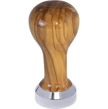 Buna café tamper, oliva, lak, 41 mm, nerez lesk, plochý