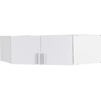 Šatní skříň Nástavec Na Rohovou Skříň Snow 117cm Bílý