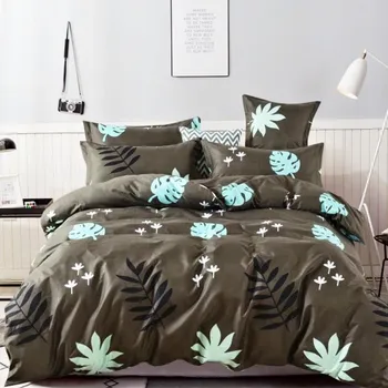 Povlečení Numberoplus Bavlněné povlečení listy šedé