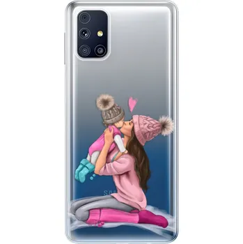 Pouzdro na mobilní telefon Odolné silikonové pouzdro iSaprio - Kissing Mom - Brunette and Girl - Samsung Galaxy M31s