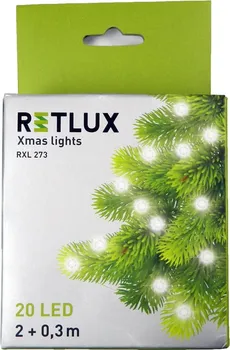 Vánoční osvětlení Retlux RXL 273 světelný řetěz vločky 20 LED studená bílá