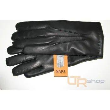 Rukavice 2 2019 pánské kožené králík podšívkové rukavice NAPA králík 9,5 Černá