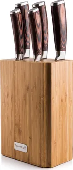 Kuchyňský nůž G21 Gourmet Nature 5 ks + bambusový blok