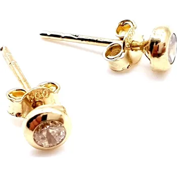 Náušnice Zlaté kuličkové náušnice se zapínáním na šroubek